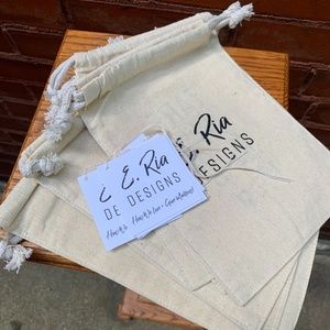 Set of 6 E. Ria Bulk Food Cotton Reusable Bags